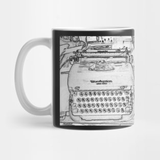 Vintage 1954 Manual Typewriter Mug